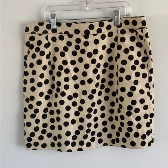 J. CREW cotton polka dot mini skirt 4 lined - Picture 3 of 5